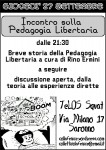 27/09 Incontro sulla pedagogia libertaria al TeLOS