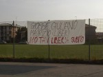 Gallarate: striscione solidale per Giobbe, Davide e Maurizio